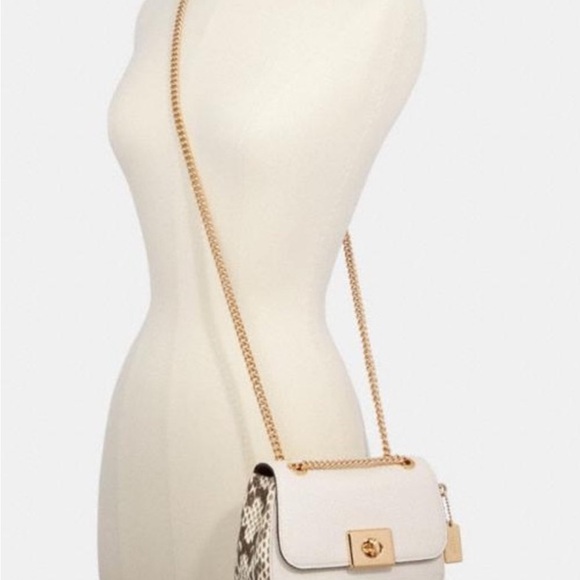 Coach Mini Cassidy Leather Snake Embossed Crossbody New With Tags - Picture 3 of 11